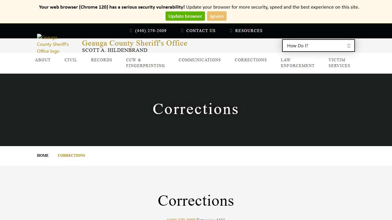 Corrections Geauga County Sheriff's Office